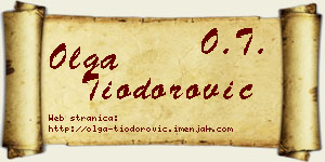 Olga Tiodorović vizit kartica